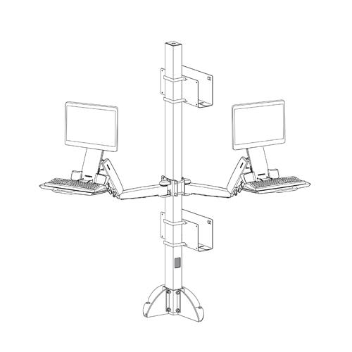 Ergotron Command Mounting Post Floor dealers chennai, hyderabad, telangana, andhra, tamilnadu, india