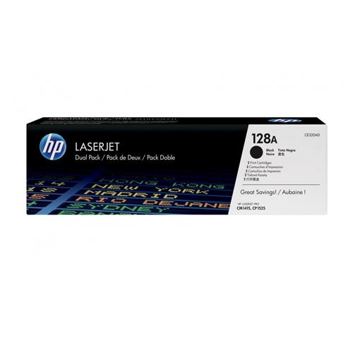 HP 128A CE320AD Twin Pack Black LaserJet Toner Cartridge dealers price chennai, hyderabad, telangana, tamilnadu, india