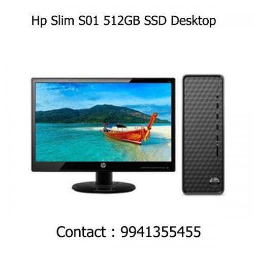 Hp Slim S01 512GB SSD Desktop dealers price chennai, hyderabad, telangana, tamilnadu, india