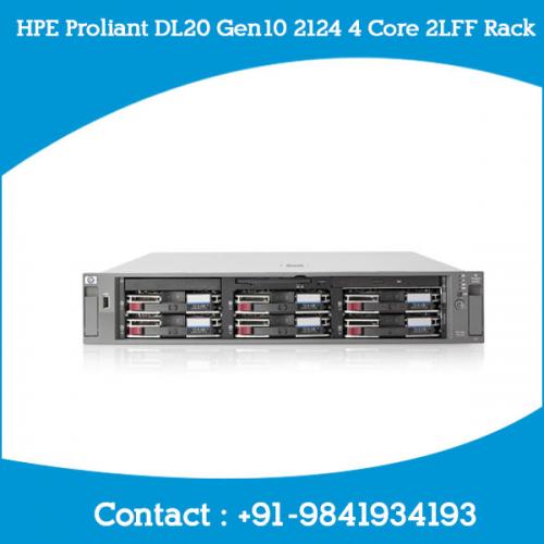 HPE Proliant DL20 Gen10 2124 4 Core 2LFF Rack Server price chennai, Hyderabad, Telangana, andhra, tamilnadu