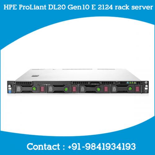 HPE ProLiant DL20 Gen10 E 2124 rack server price chennai, Hyderabad, Telangana, andhra, tamilnadu