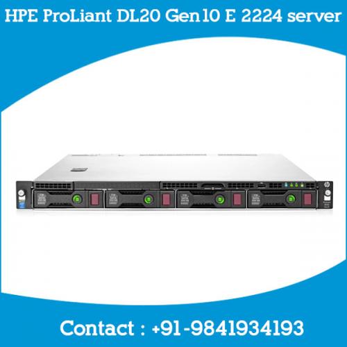 HPE ProLiant DL20 Gen10 E 2224 server dealers price chennai, hyderabad, telangana, tamilnadu, india