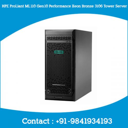 HPE ProLiant ML110 Gen10 Performance Xeon Bronze 3106 Tower Server dealers chennai, hyderabad, telangana, andhra, tamilnadu, india