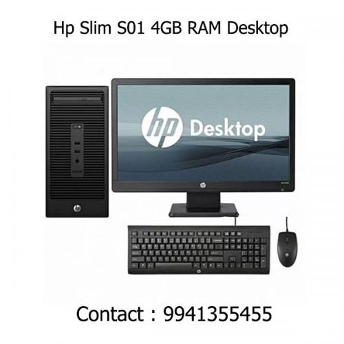 Hp Slim S01 4GB RAM Desktop dealers price chennai, hyderabad, telangana, tamilnadu, india